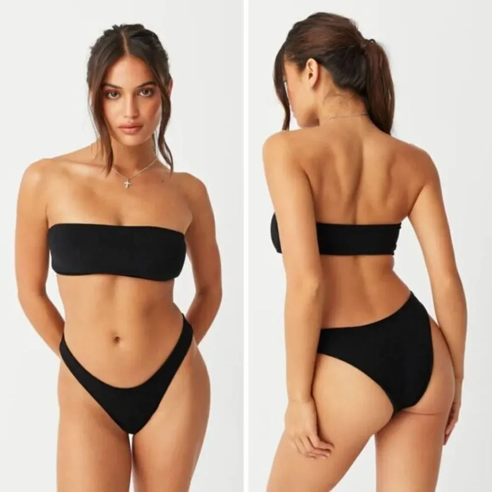NEW In Your Arms Free People Oceanic Bikini Top and bottom orange, size S‎
